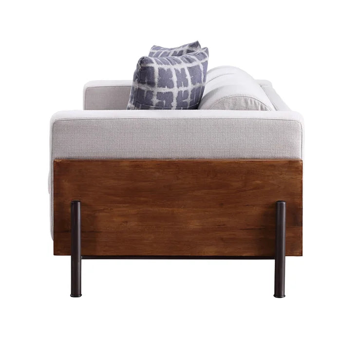 Metal Wood Fluffy Sofa with Iron Legs - Furnishiaa -  -